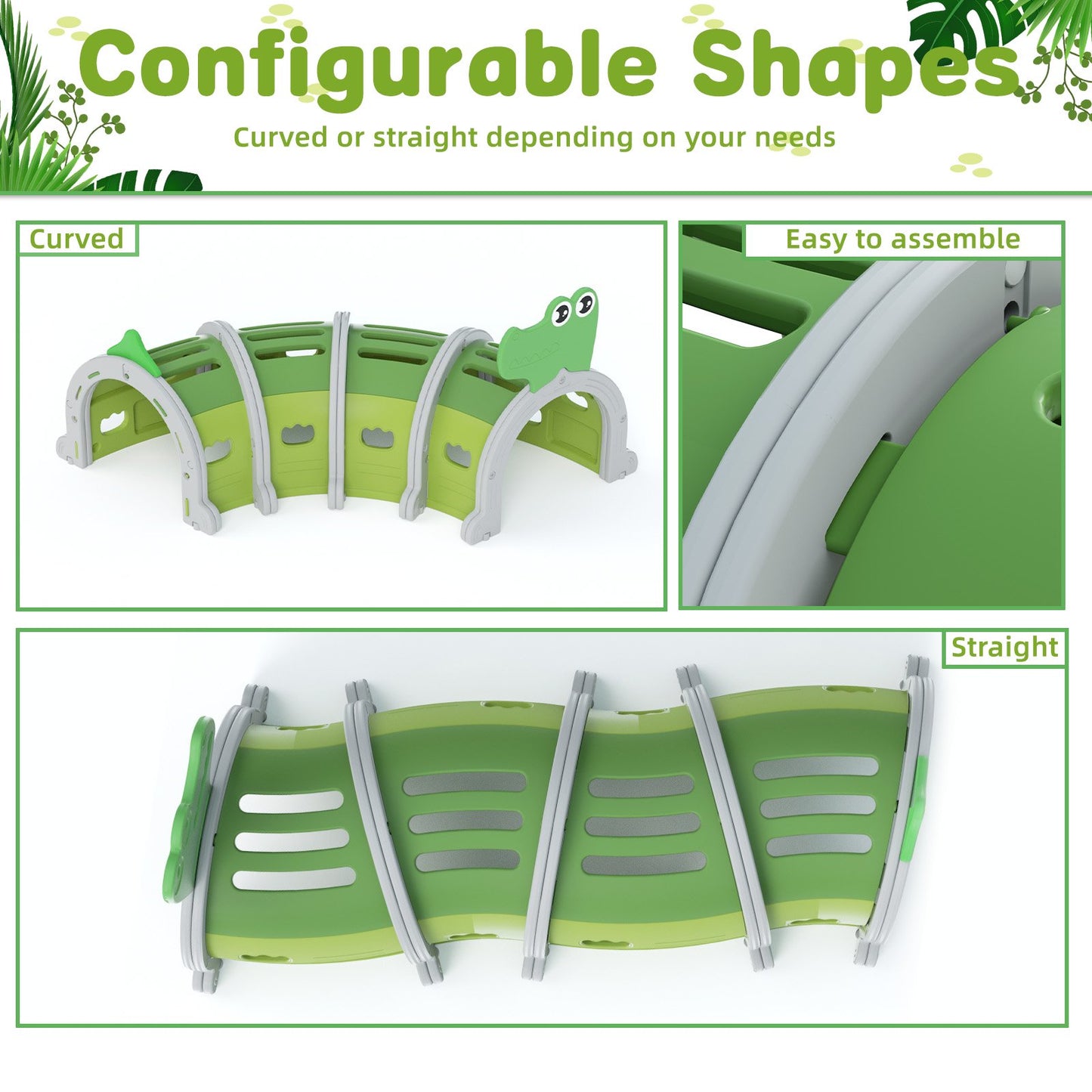 Túnel De Escalada Para Niños Diseño Cocodrilo Ayukan
