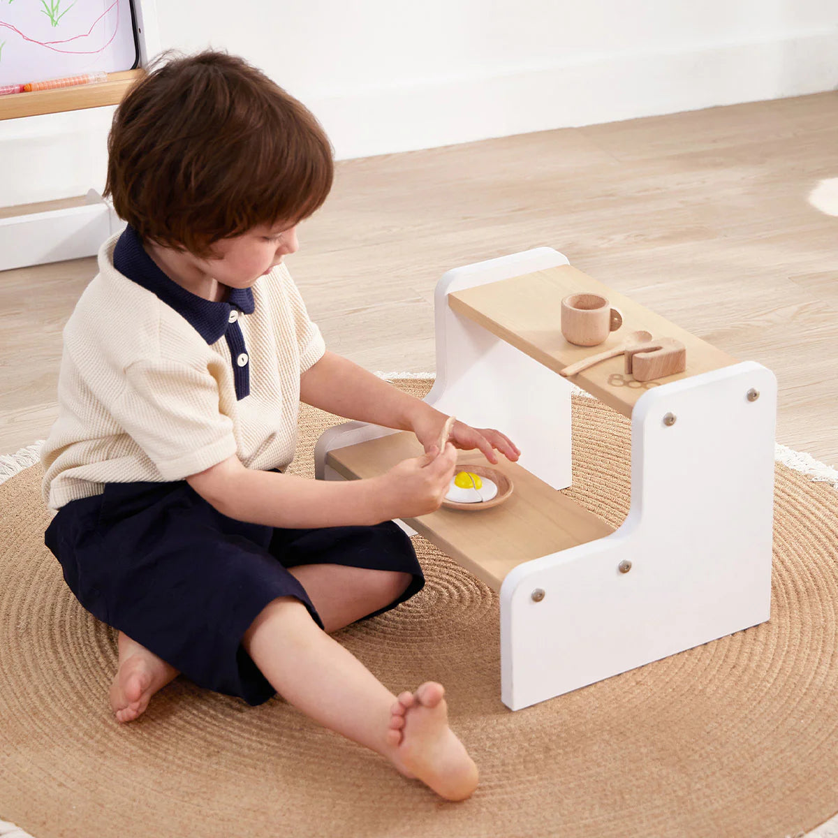 Taburete Infantil De Madera Boori Metodología Montessori