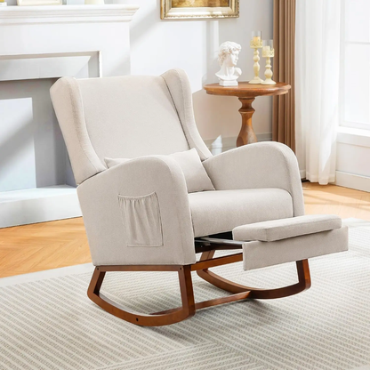 Sillón Reclinable Mecedora Con Reposapiés 2 En 1 Newün